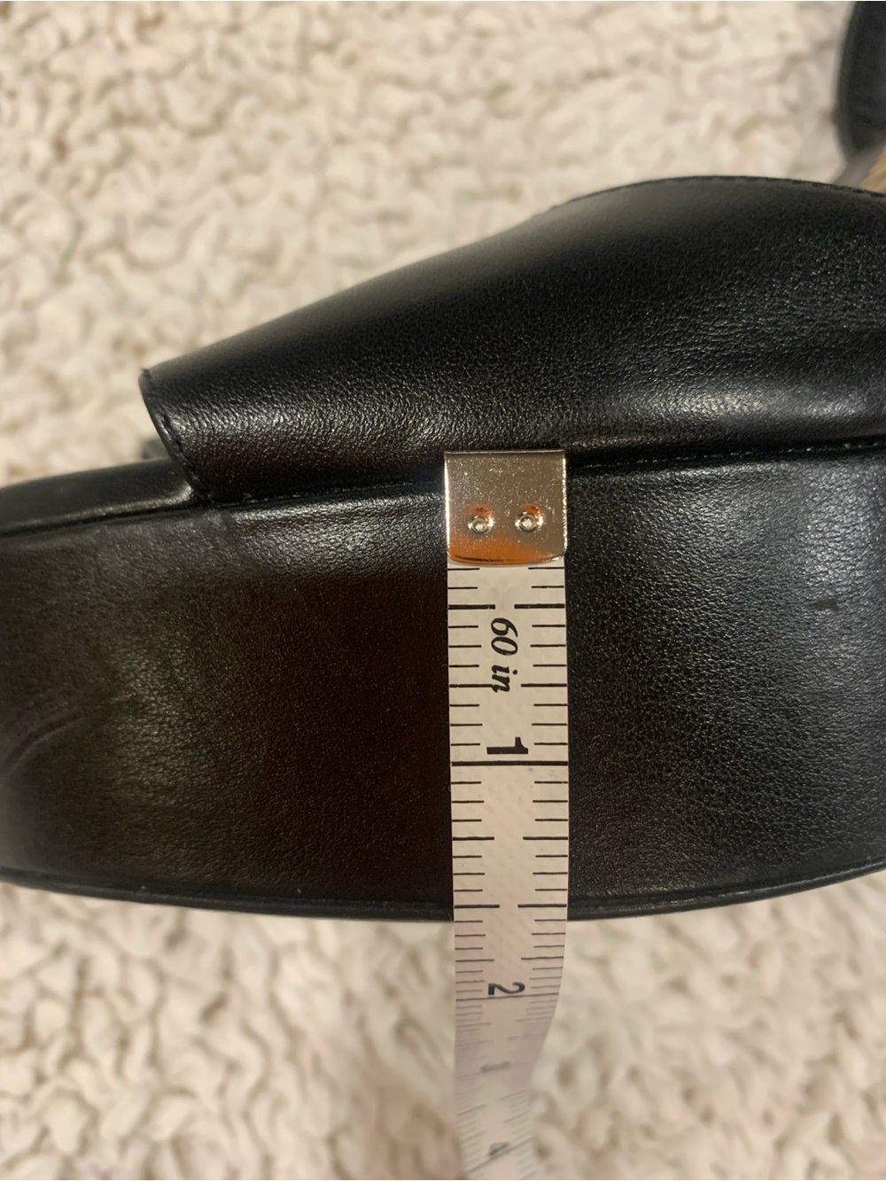 Stuart Weitzman Black Leather Platform Block-Heel Sandals size 8.5 - Picture 7 of 8
